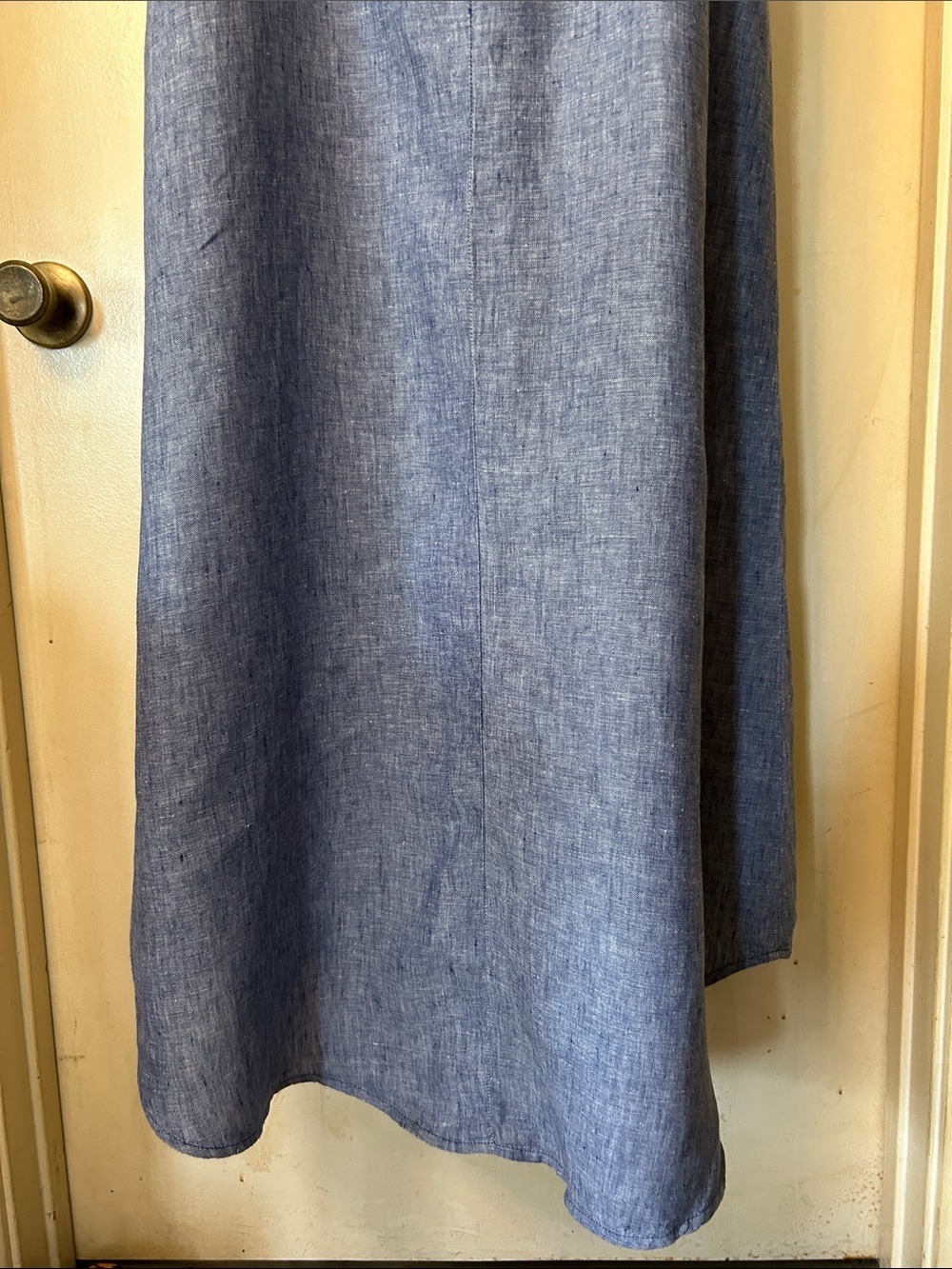 Artisan Ny Chambray Blue Linen Maxi Slip Dress size 6 - Picture 9 of 11